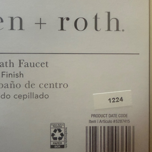 Allen + Roth HARLOW Centerset Bath Faucet - BRUSHED GOLD FINISH - Picture 6 of 6